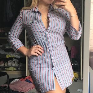 Love Moschino Striped Shirt Dress